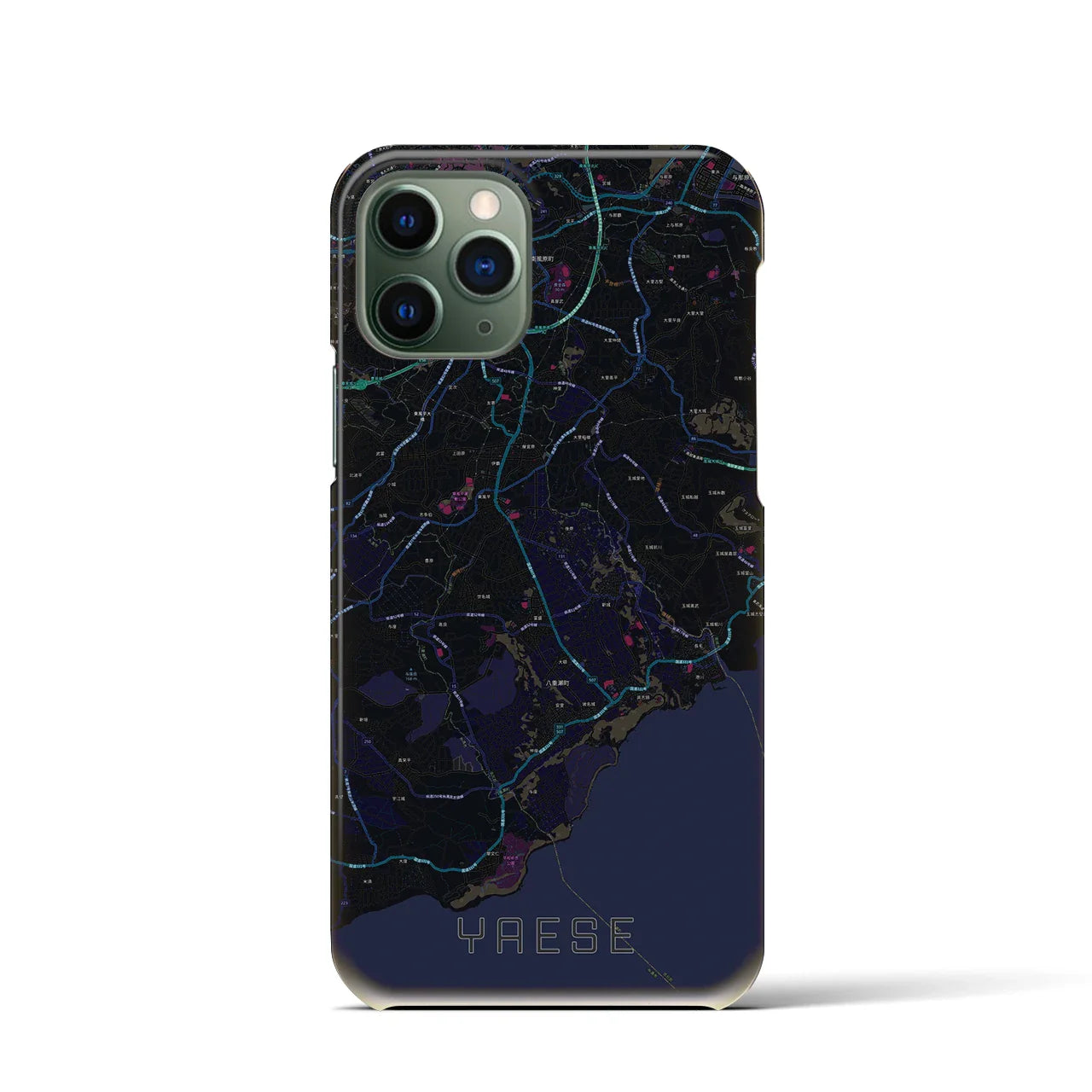 【八重瀬(沖縄県)】地図柄iPhoneケース(バックカバータイプ)