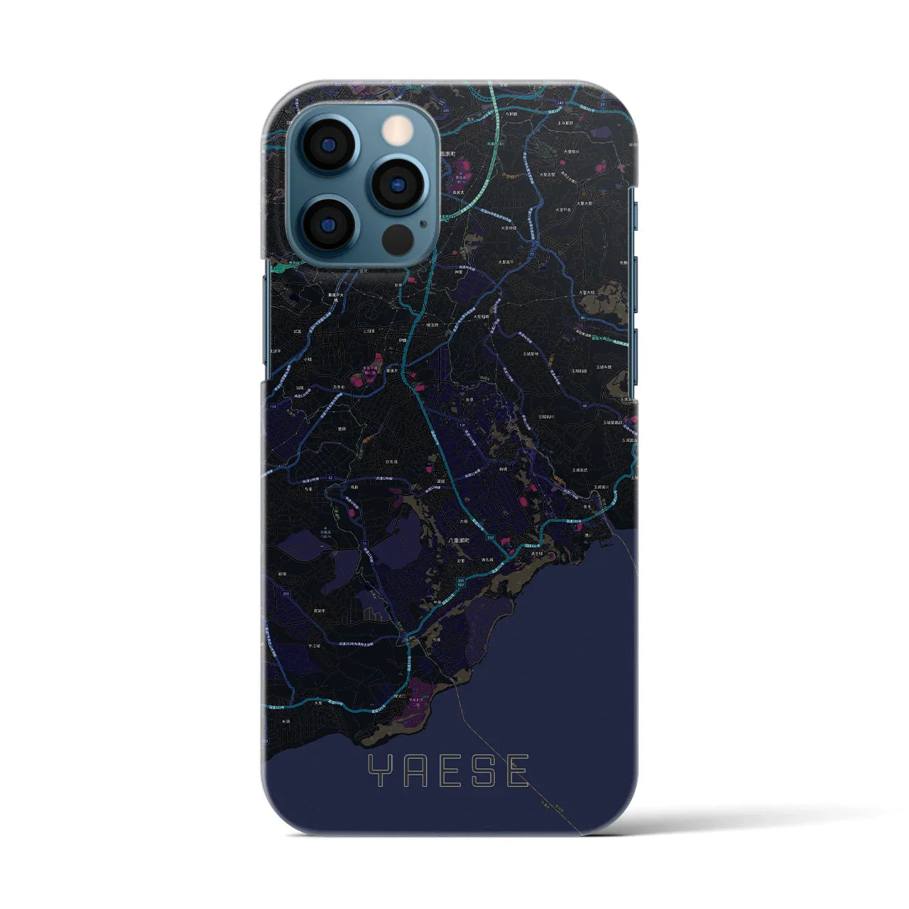 【八重瀬(沖縄県)】地図柄iPhoneケース(バックカバータイプ)