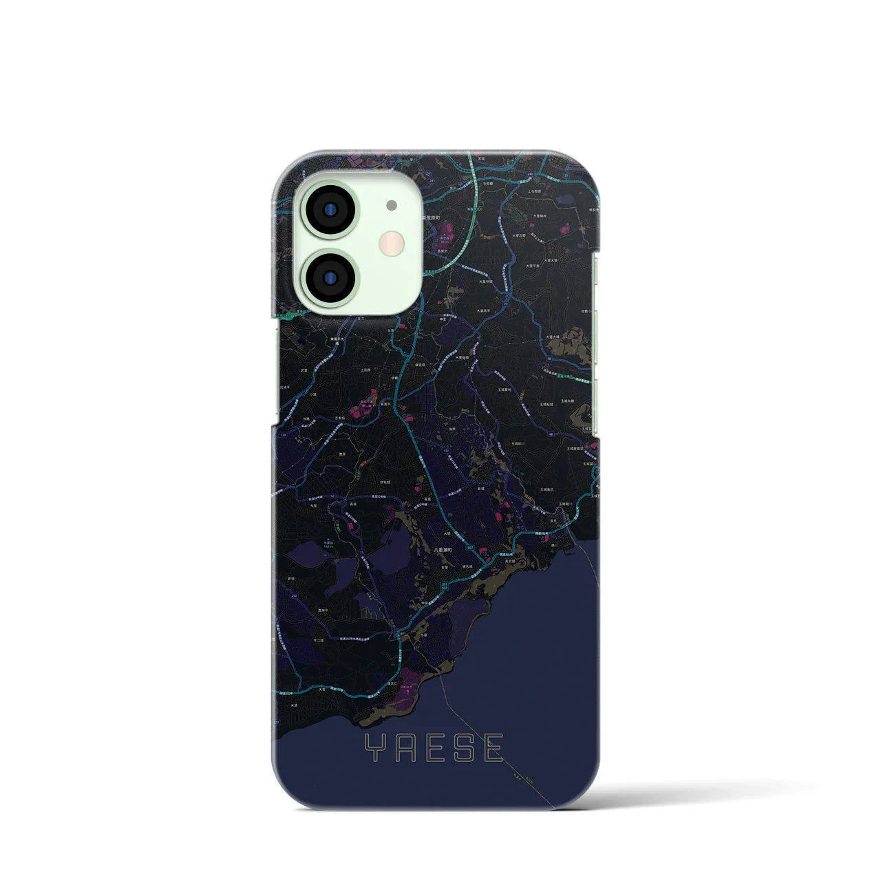 【八重瀬(沖縄県)】地図柄iPhoneケース(バックカバータイプ)