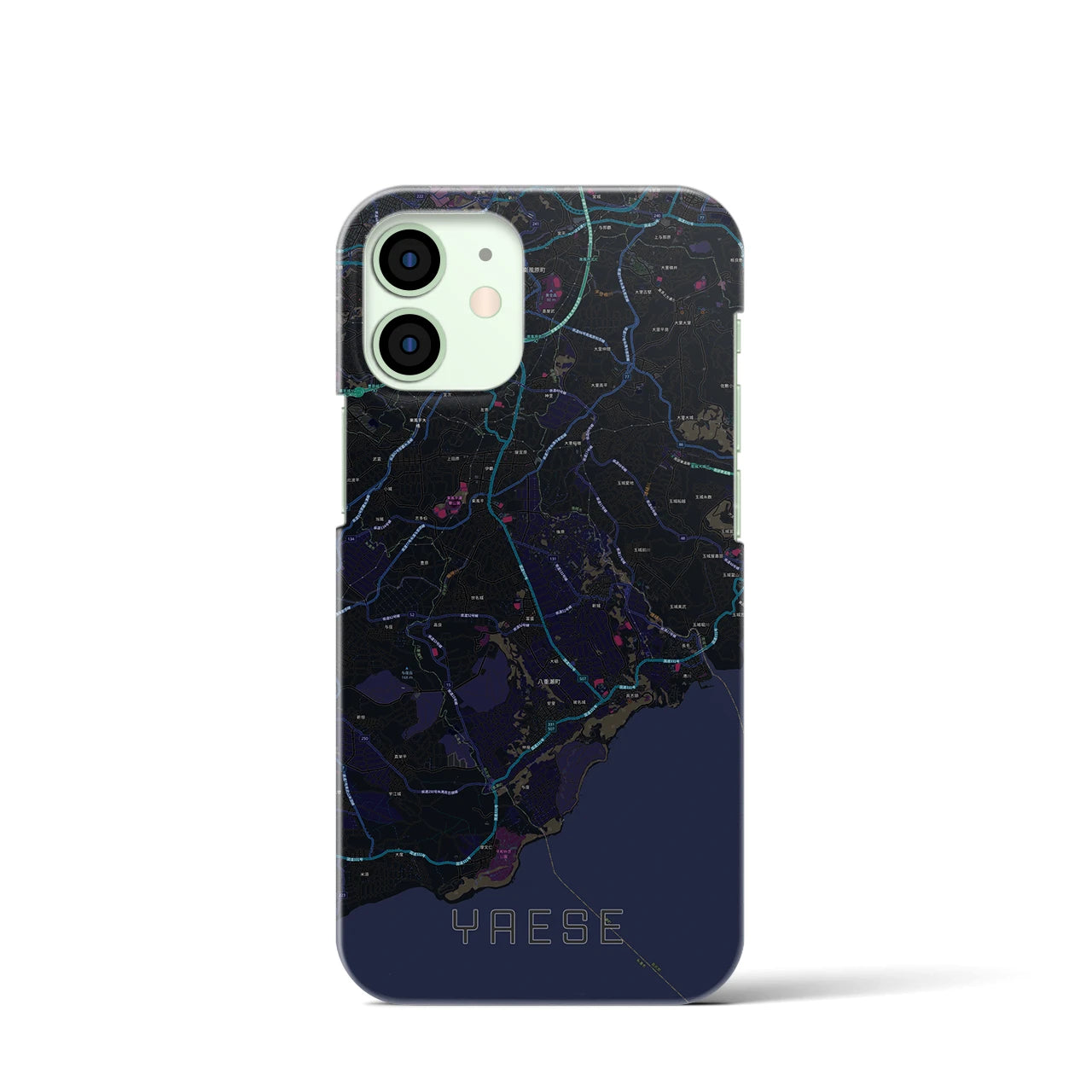 【八重瀬(沖縄県)】地図柄iPhoneケース(バックカバータイプ)