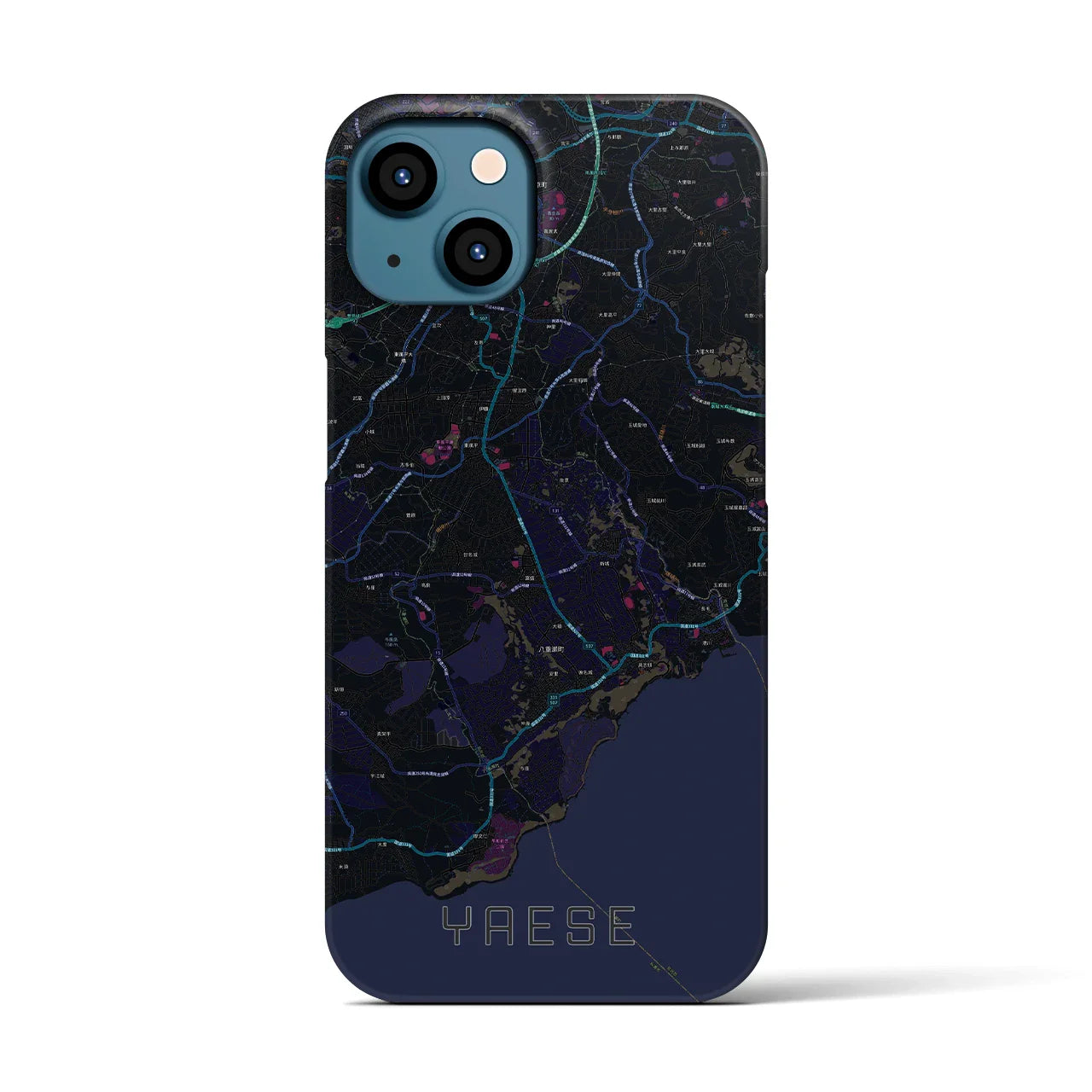 【八重瀬(沖縄県)】地図柄iPhoneケース(バックカバータイプ)
