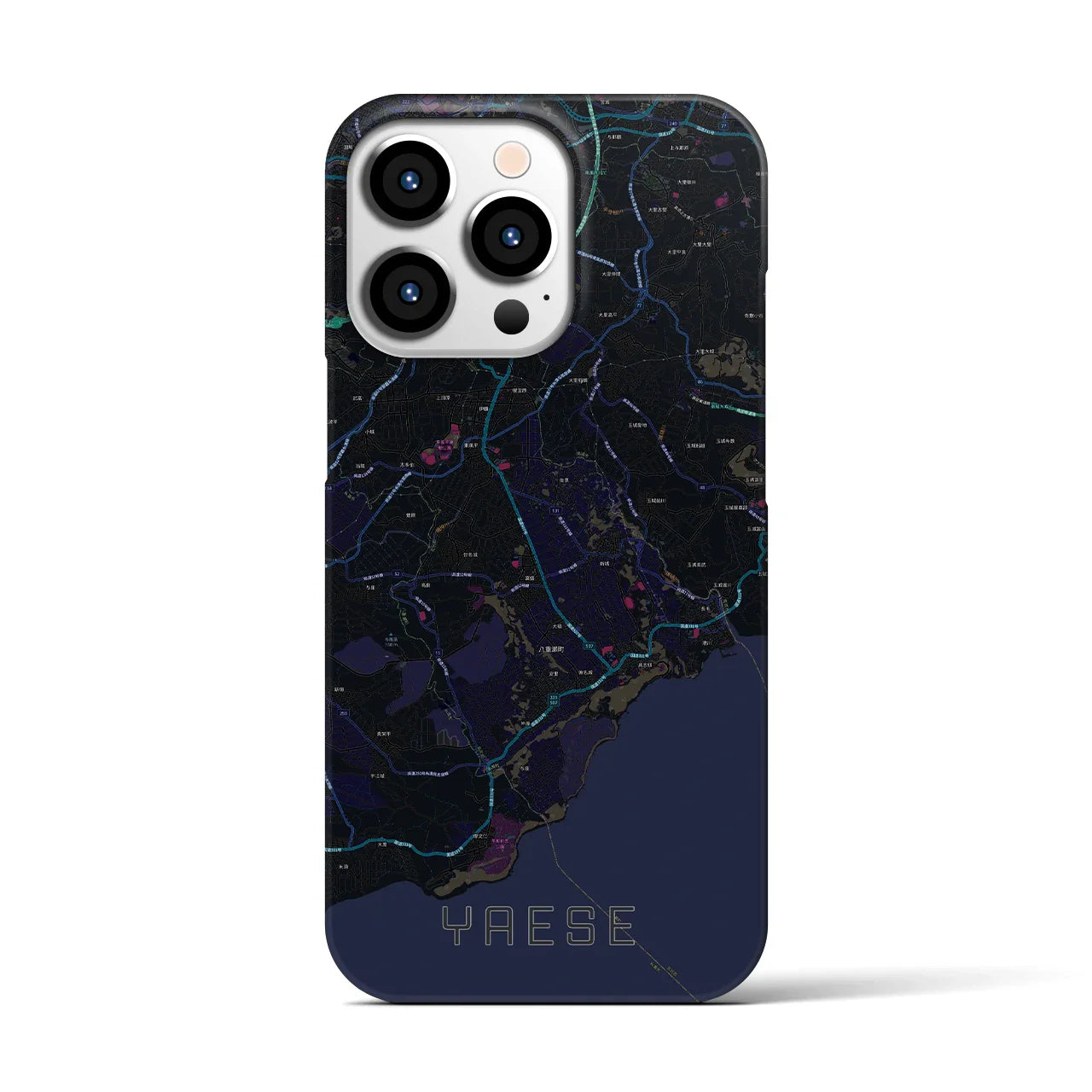 【八重瀬(沖縄県)】地図柄iPhoneケース(バックカバータイプ)