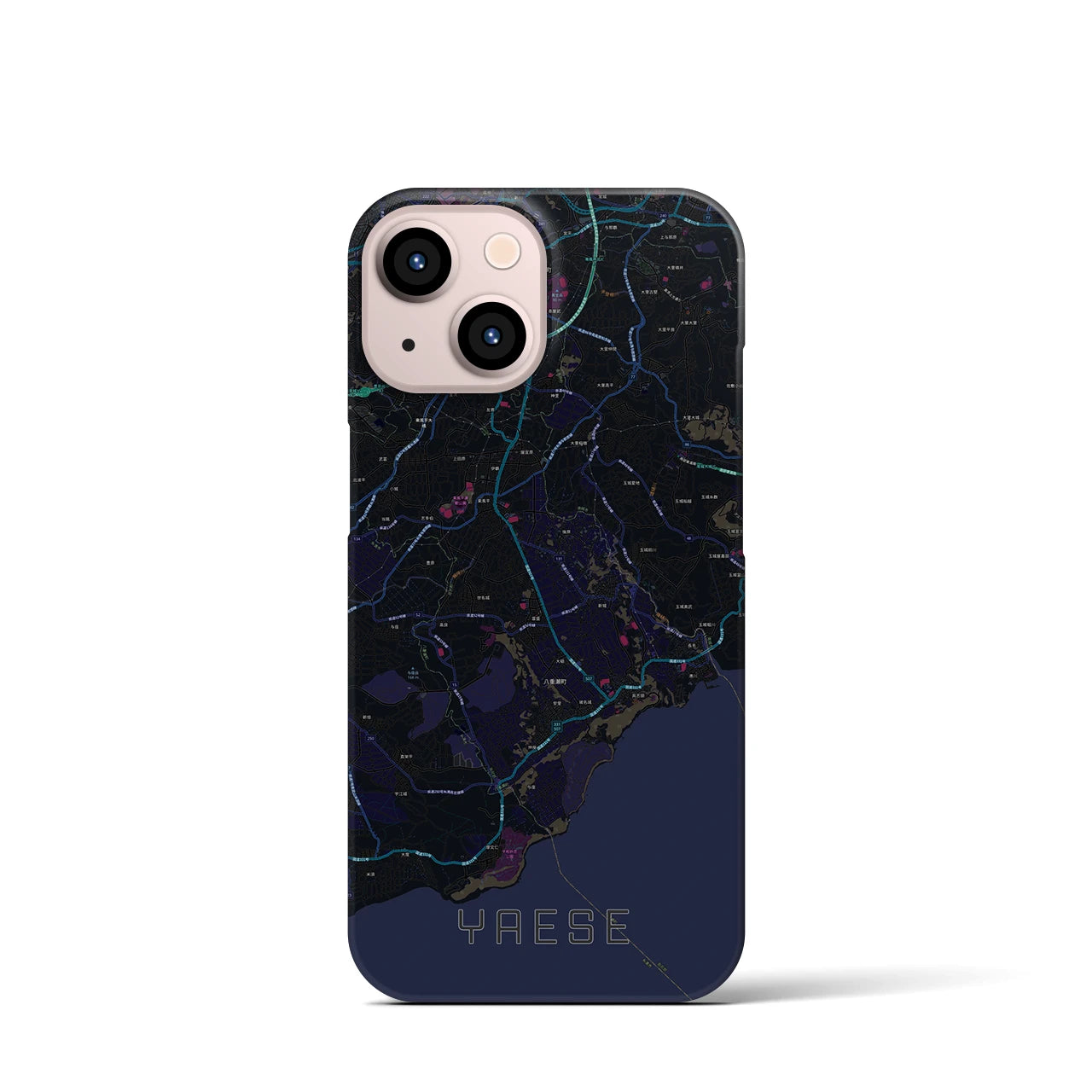 【八重瀬(沖縄県)】地図柄iPhoneケース(バックカバータイプ)