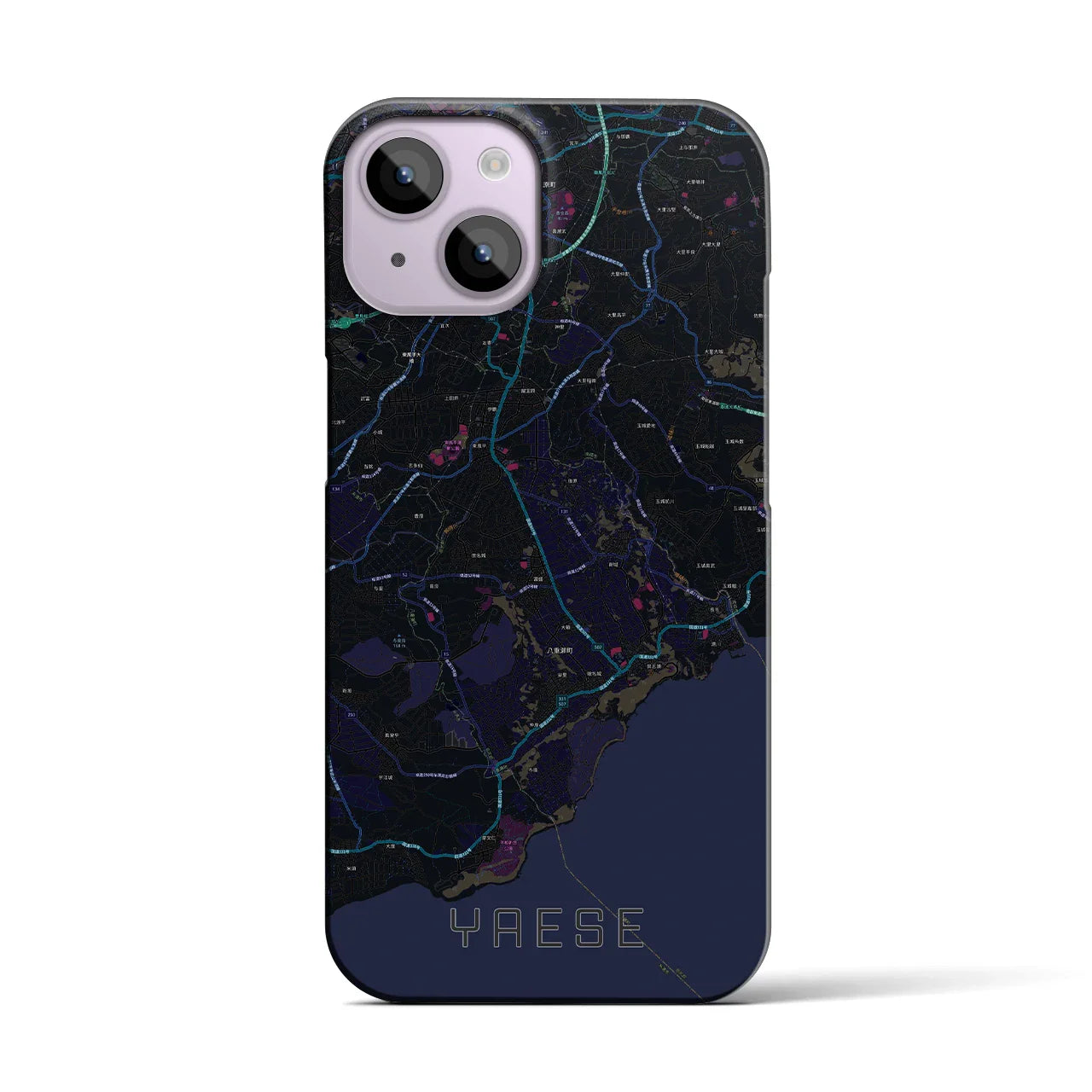 【八重瀬(沖縄県)】地図柄iPhoneケース(バックカバータイプ)