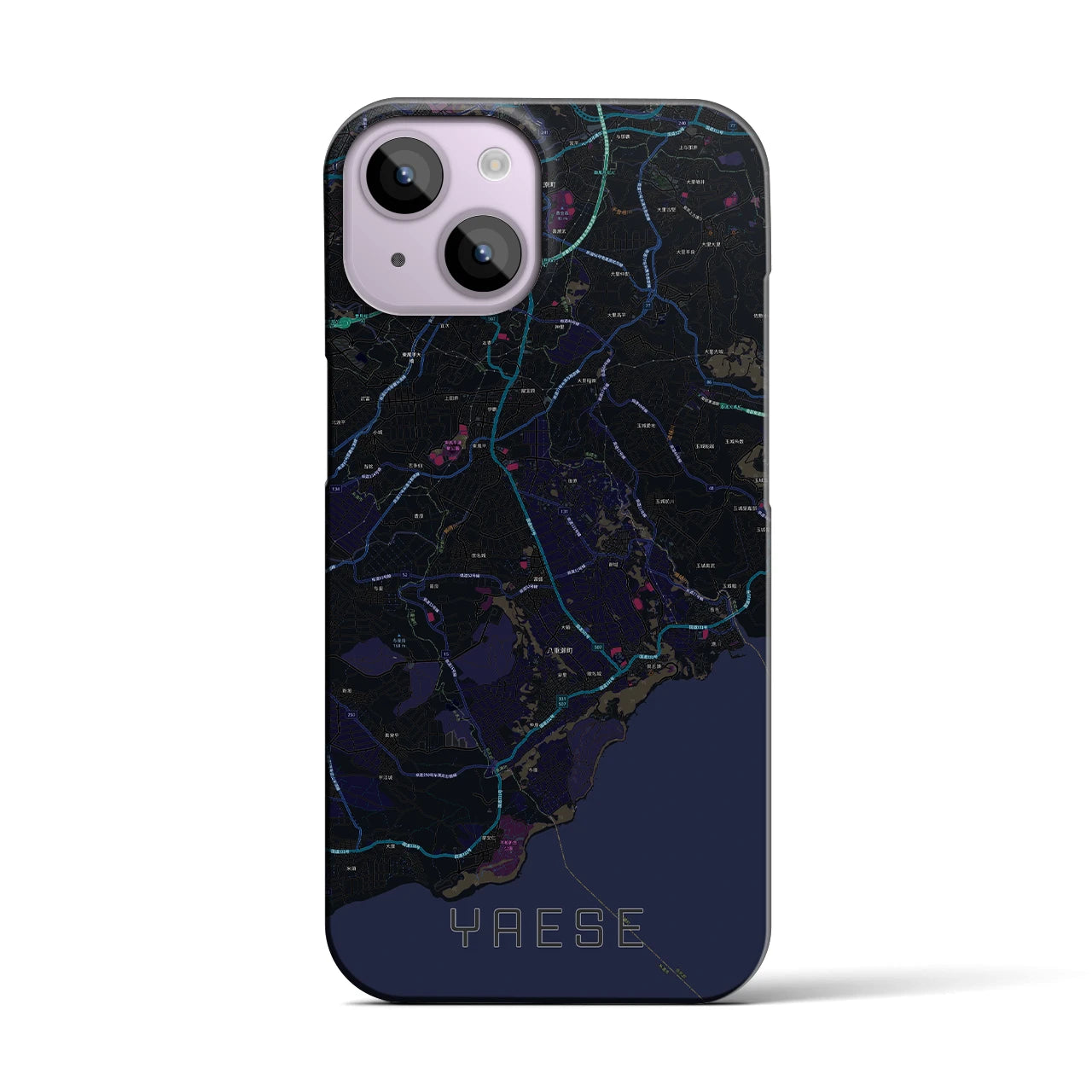 【八重瀬(沖縄県)】地図柄iPhoneケース(バックカバータイプ)