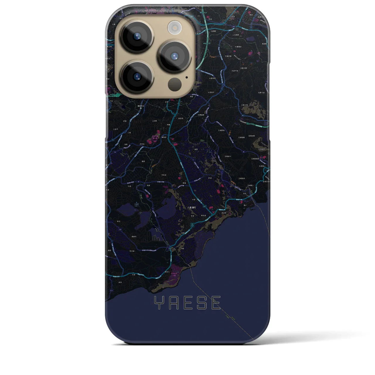 【八重瀬(沖縄県)】地図柄iPhoneケース(バックカバータイプ)
