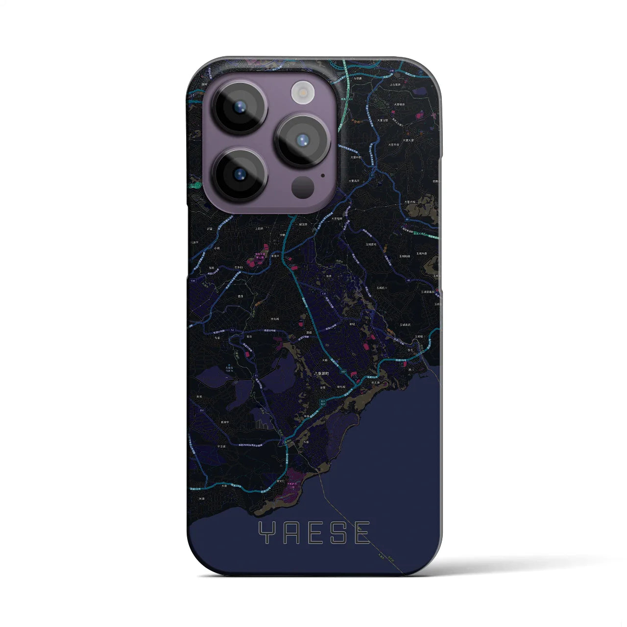 【八重瀬(沖縄県)】地図柄iPhoneケース(バックカバータイプ)