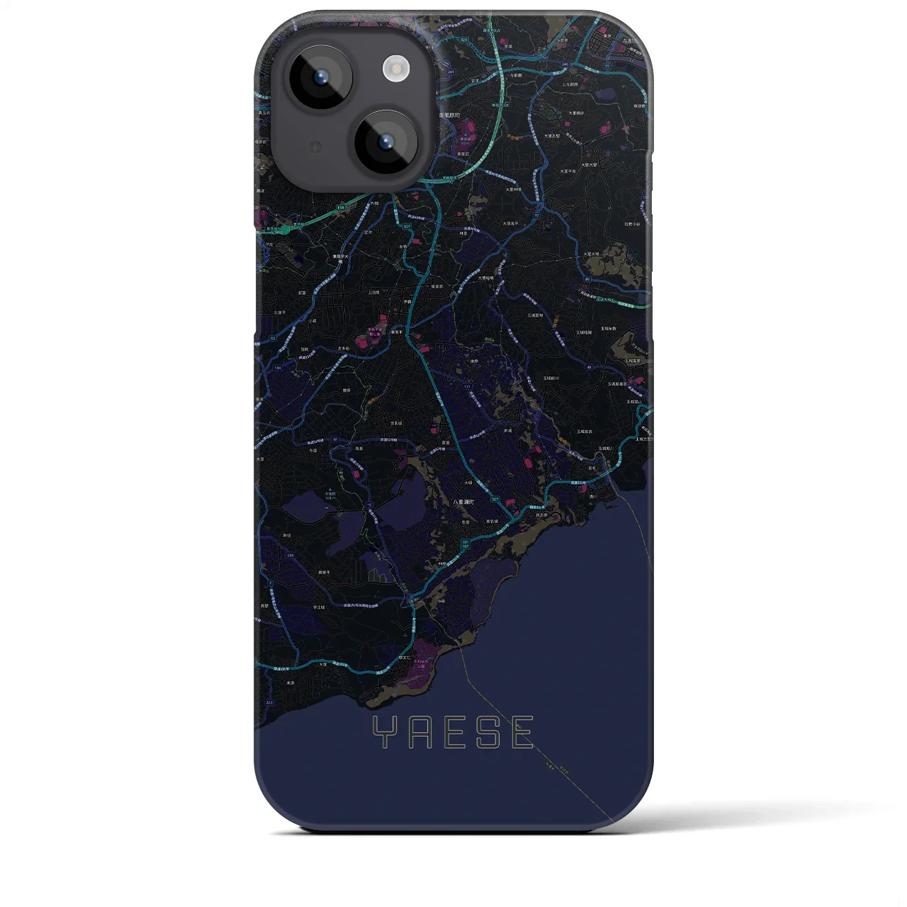 【八重瀬(沖縄県)】地図柄iPhoneケース(バックカバータイプ)