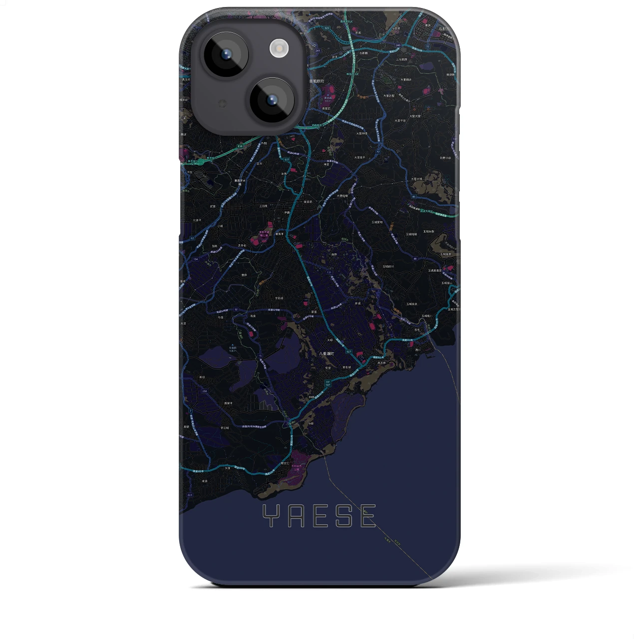 【八重瀬(沖縄県)】地図柄iPhoneケース(バックカバータイプ)
