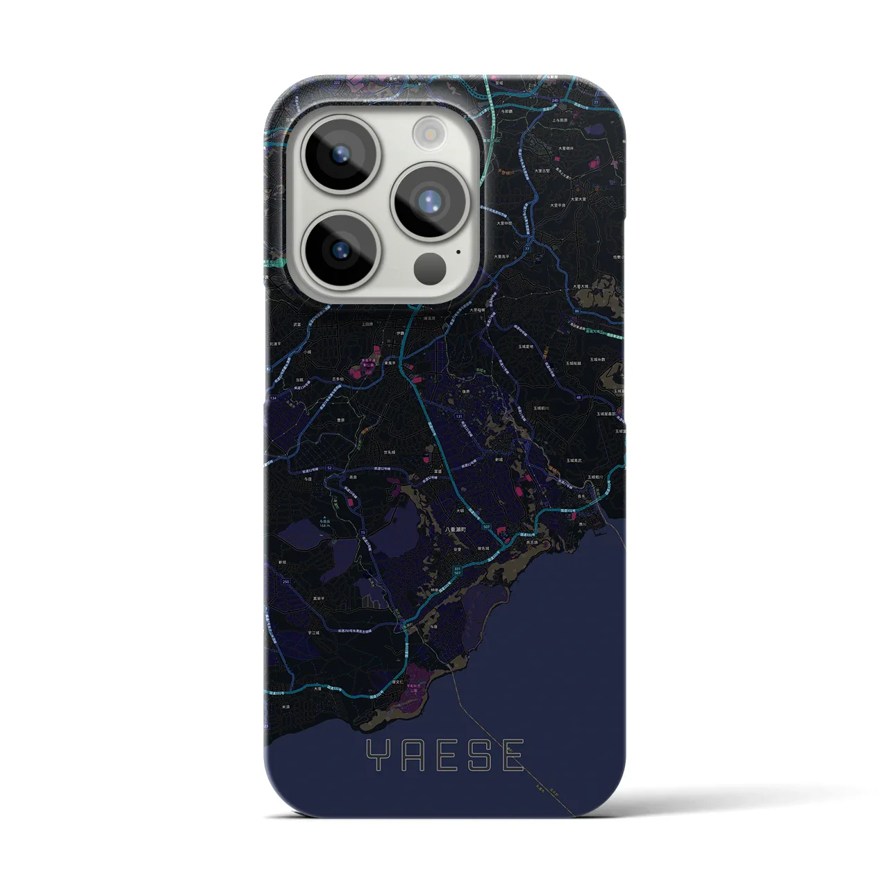 【八重瀬(沖縄県)】地図柄iPhoneケース(バックカバータイプ)