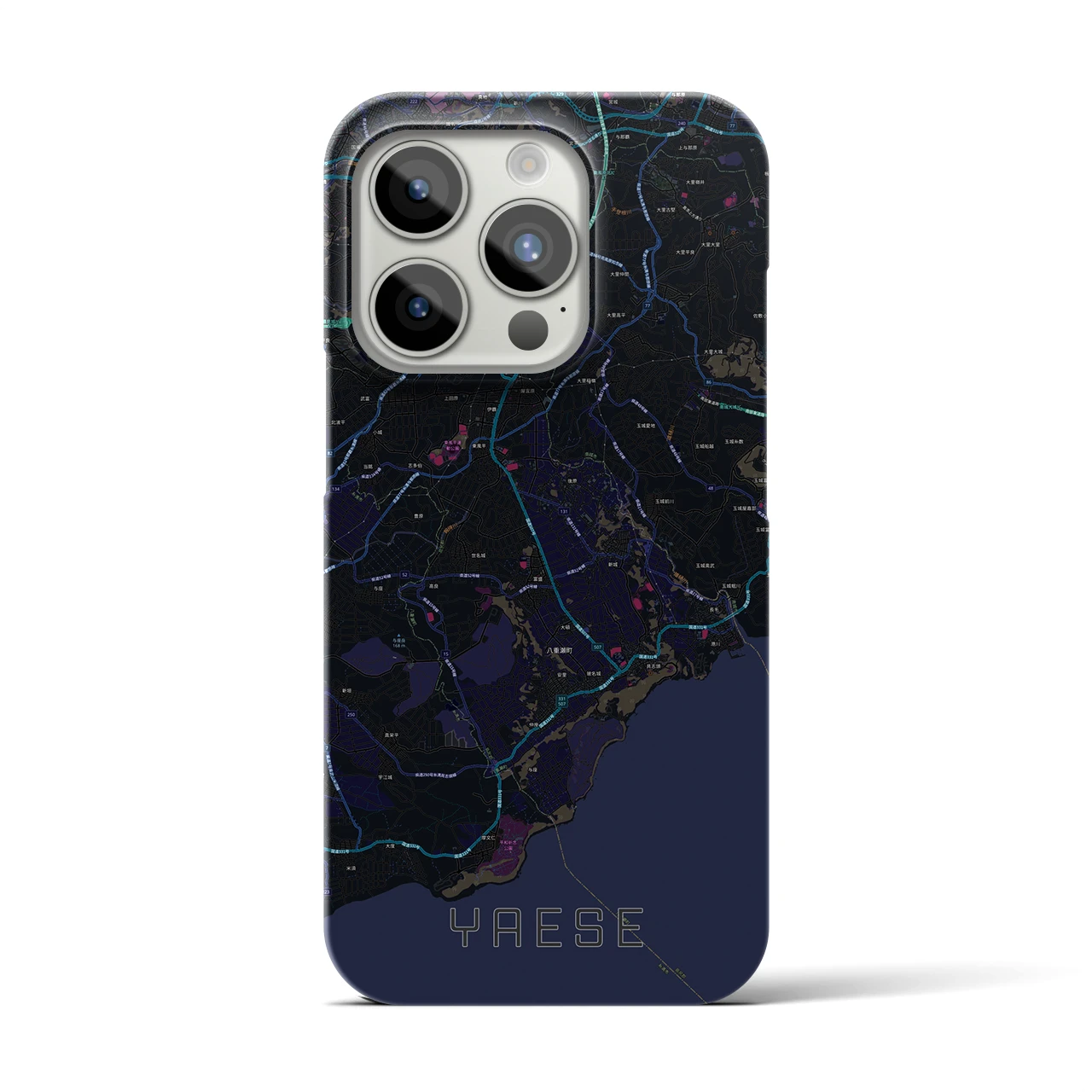 【八重瀬(沖縄県)】地図柄iPhoneケース(バックカバータイプ)