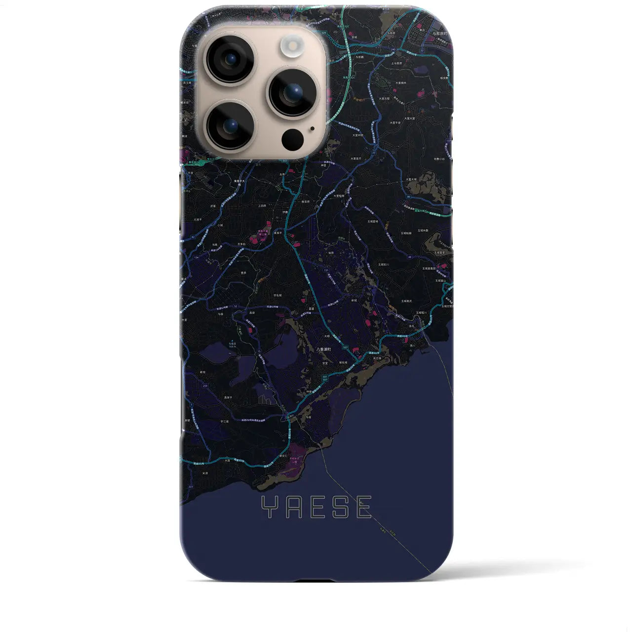 【八重瀬(沖縄県)】地図柄iPhoneケース(バックカバータイプ)