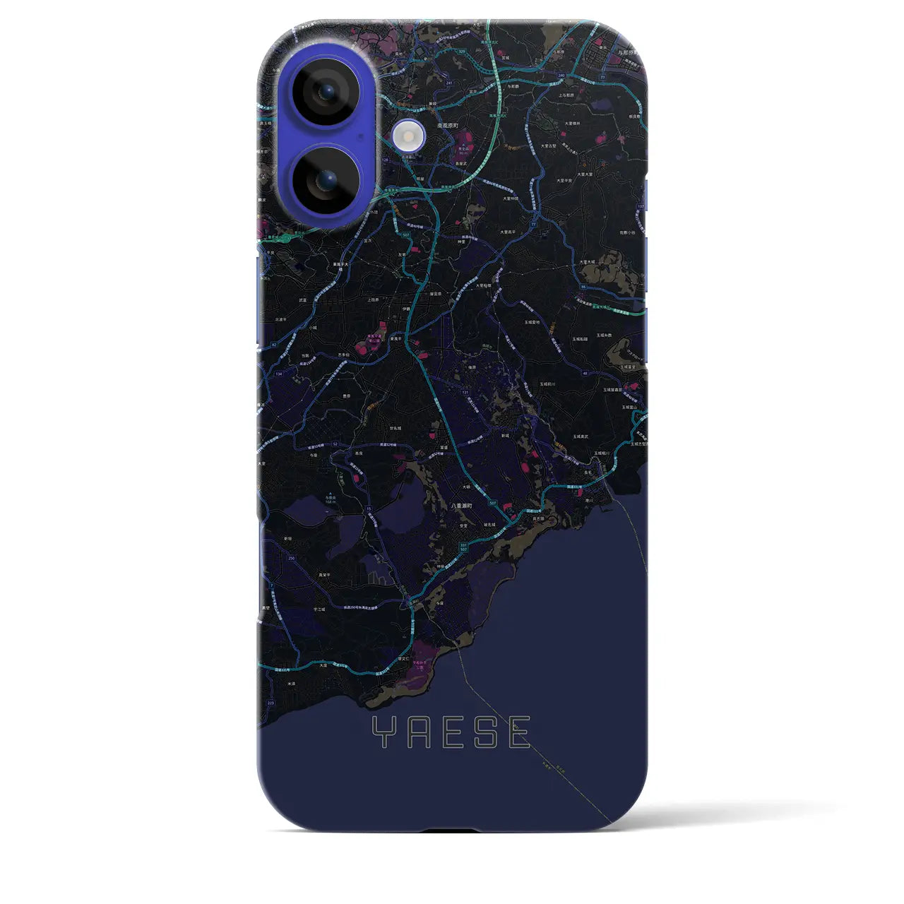 【八重瀬(沖縄県)】地図柄iPhoneケース(バックカバータイプ)