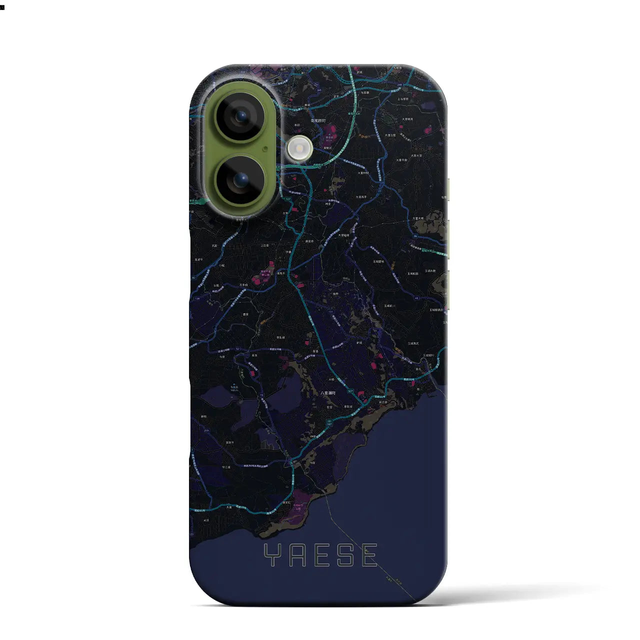 【八重瀬(沖縄県)】地図柄iPhoneケース(バックカバータイプ)