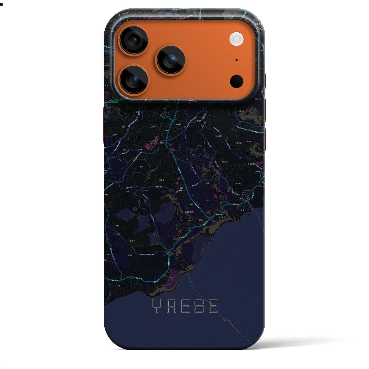 【八重瀬(沖縄県)】地図柄iPhoneケース(バックカバータイプ)
