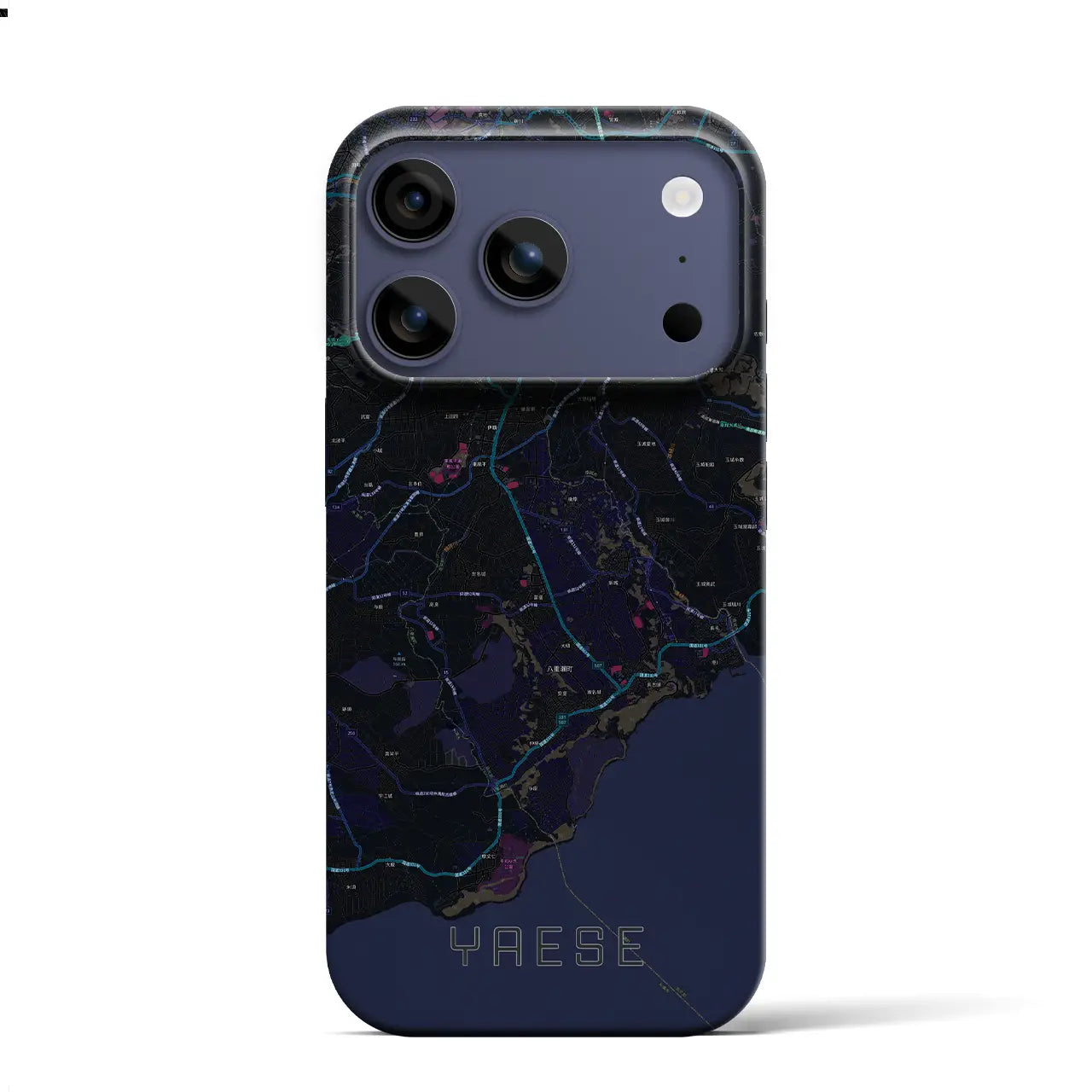 【八重瀬(沖縄県)】地図柄iPhoneケース(バックカバータイプ)