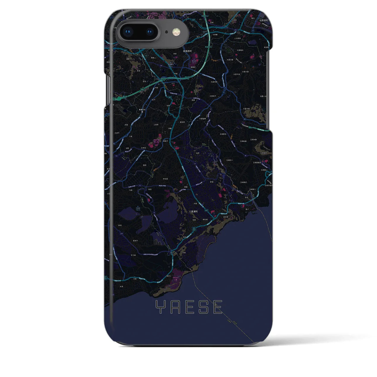 【八重瀬(沖縄県)】地図柄iPhoneケース(バックカバータイプ)
