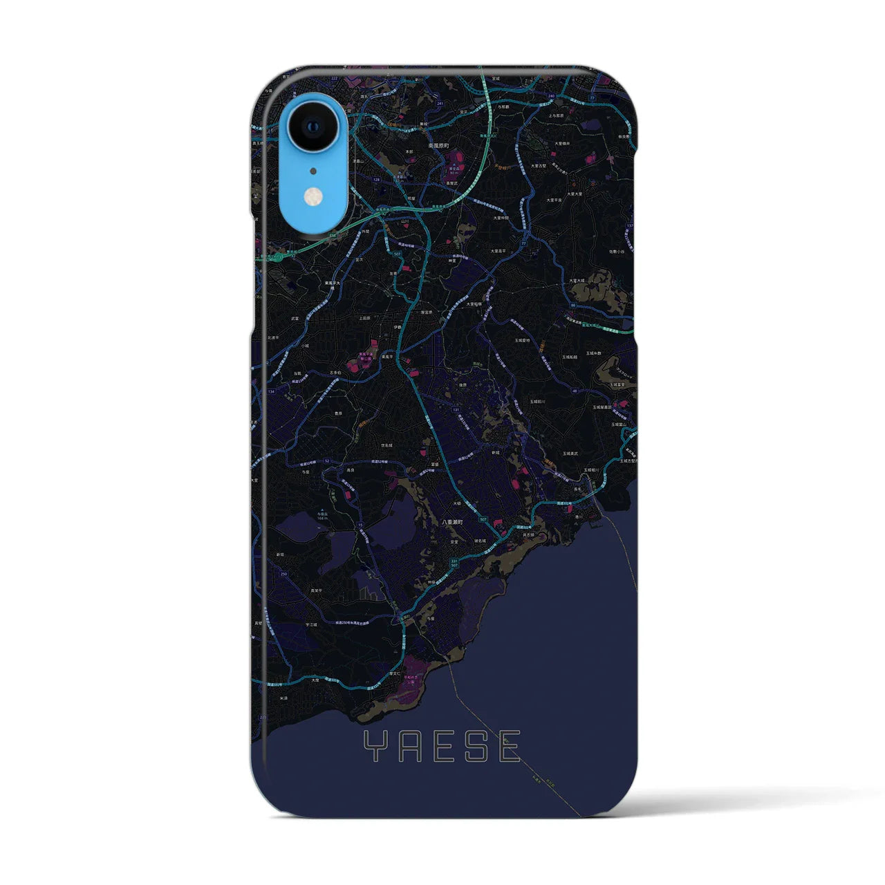 【八重瀬(沖縄県)】地図柄iPhoneケース(バックカバータイプ)