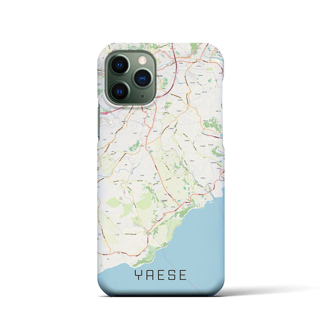 【八重瀬(沖縄県)】地図柄iPhoneケース(バックカバータイプ)
