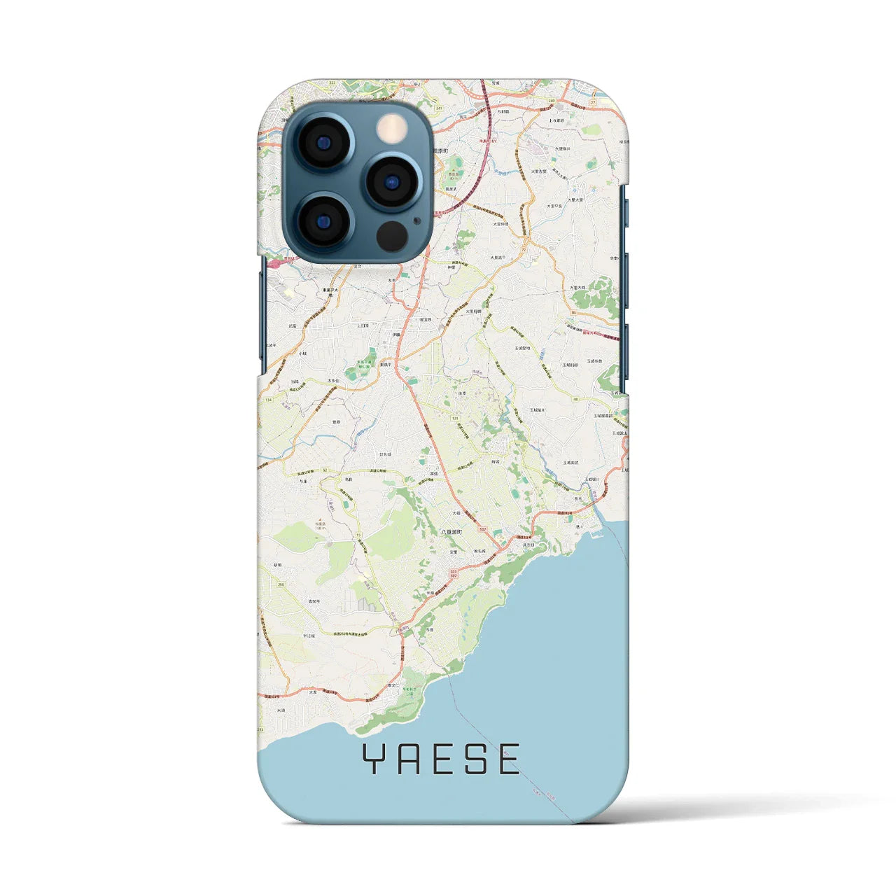 【八重瀬(沖縄県)】地図柄iPhoneケース(バックカバータイプ)