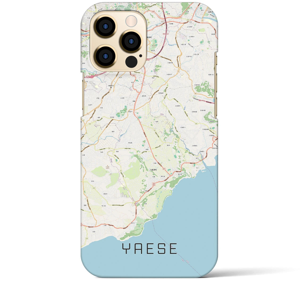 【八重瀬(沖縄県)】地図柄iPhoneケース(バックカバータイプ)