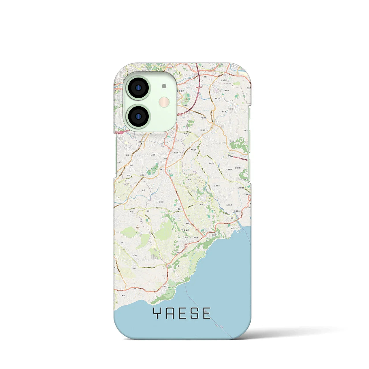 【八重瀬(沖縄県)】地図柄iPhoneケース(バックカバータイプ)