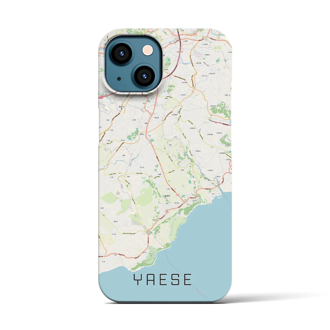 【八重瀬(沖縄県)】地図柄iPhoneケース(バックカバータイプ)