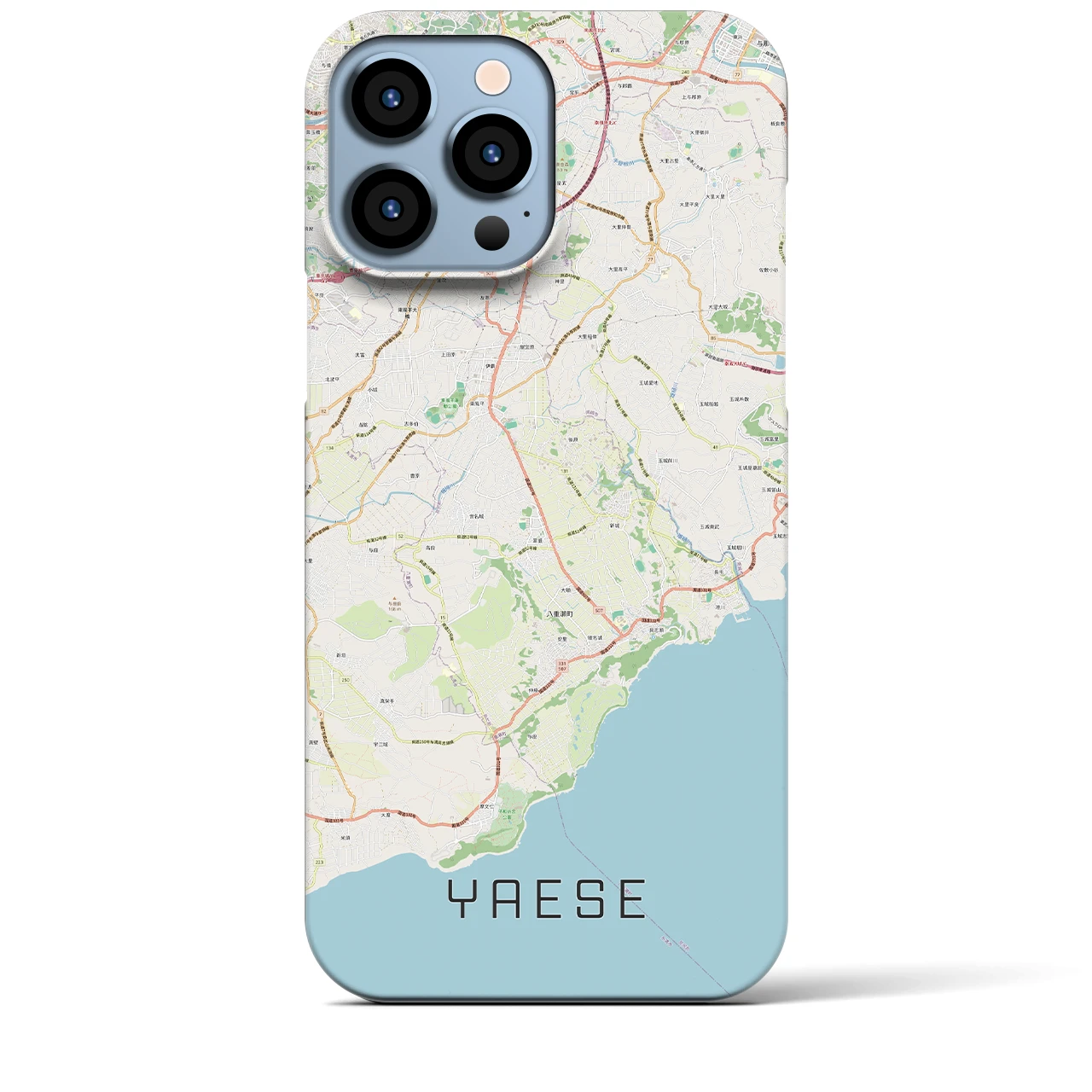【八重瀬(沖縄県)】地図柄iPhoneケース(バックカバータイプ)