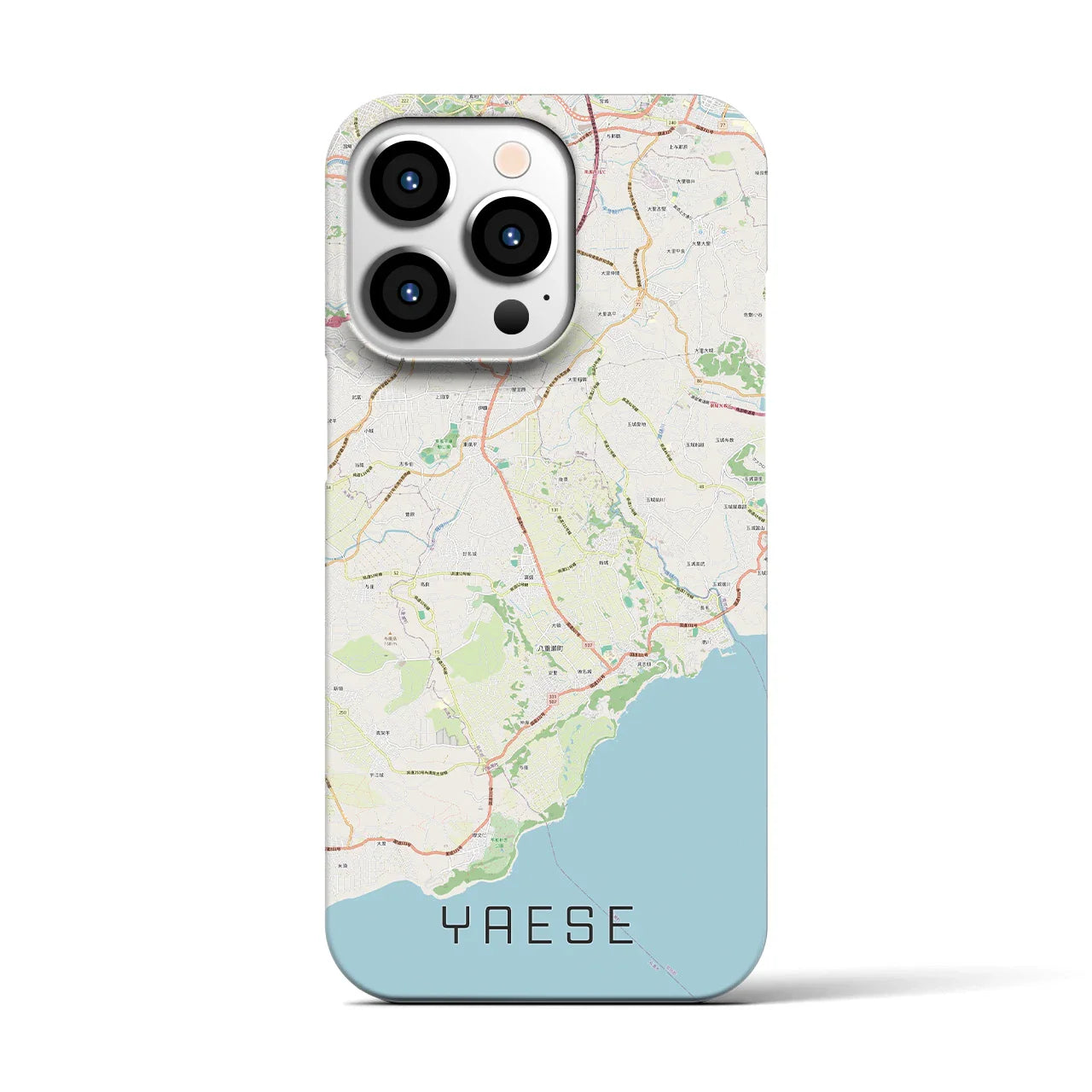 【八重瀬(沖縄県)】地図柄iPhoneケース(バックカバータイプ)