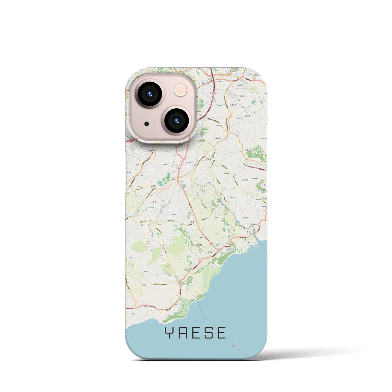 【八重瀬(沖縄県)】地図柄iPhoneケース(バックカバータイプ)
