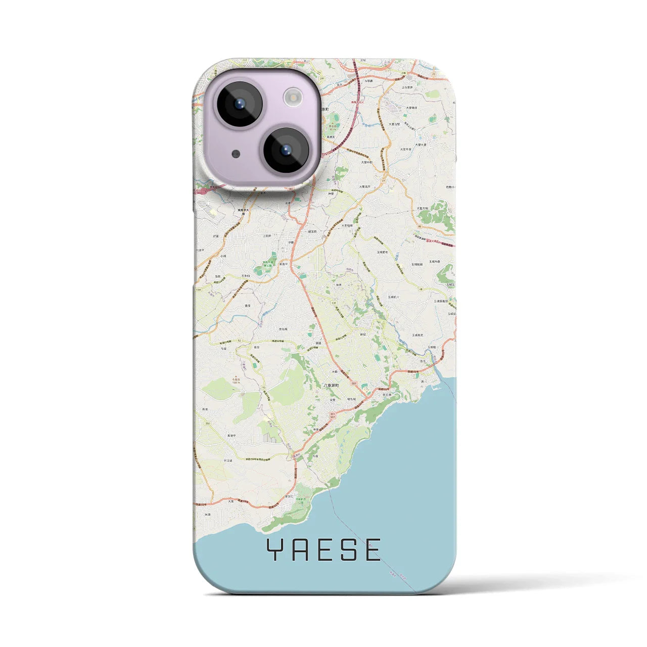 【八重瀬(沖縄県)】地図柄iPhoneケース(バックカバータイプ)