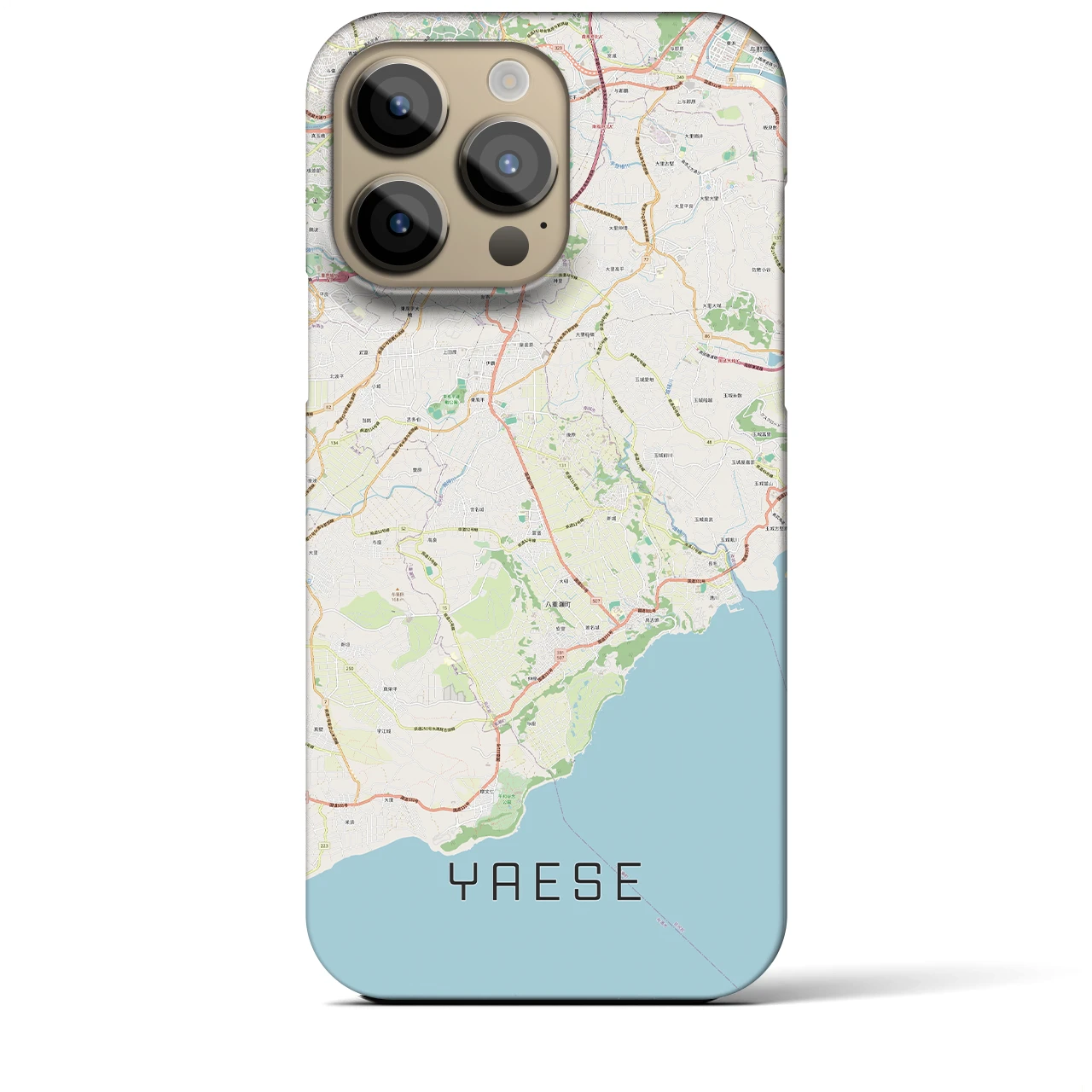 【八重瀬(沖縄県)】地図柄iPhoneケース(バックカバータイプ)