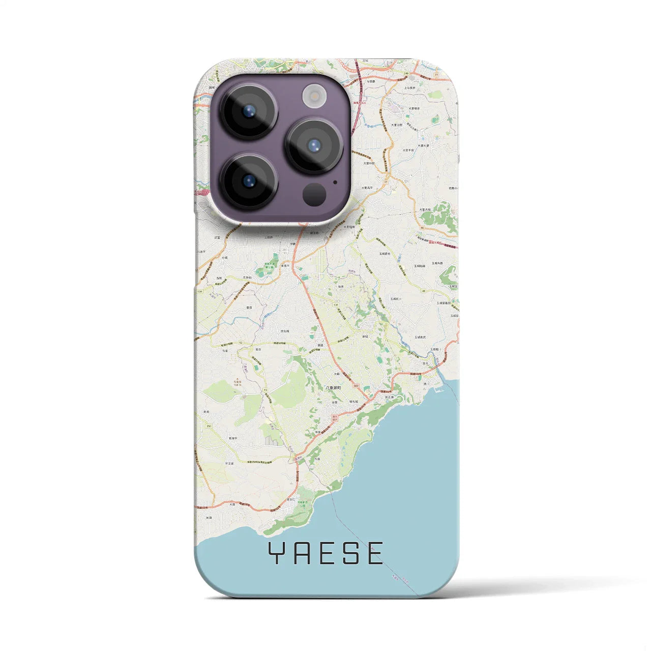 【八重瀬(沖縄県)】地図柄iPhoneケース(バックカバータイプ)