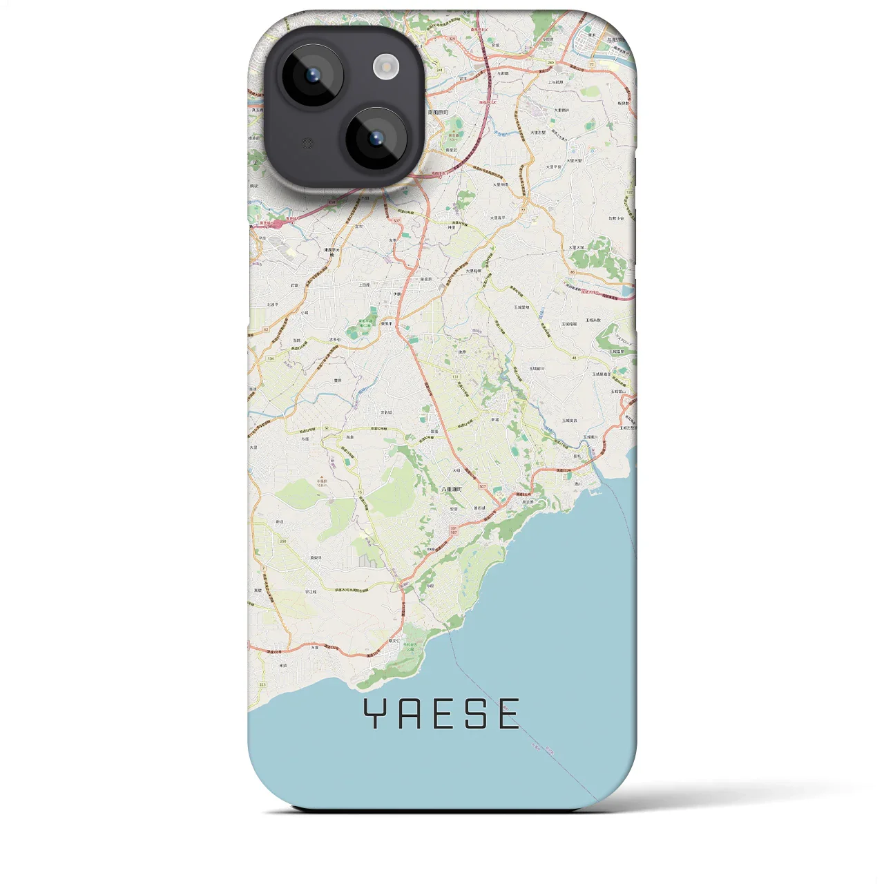 【八重瀬(沖縄県)】地図柄iPhoneケース(バックカバータイプ)