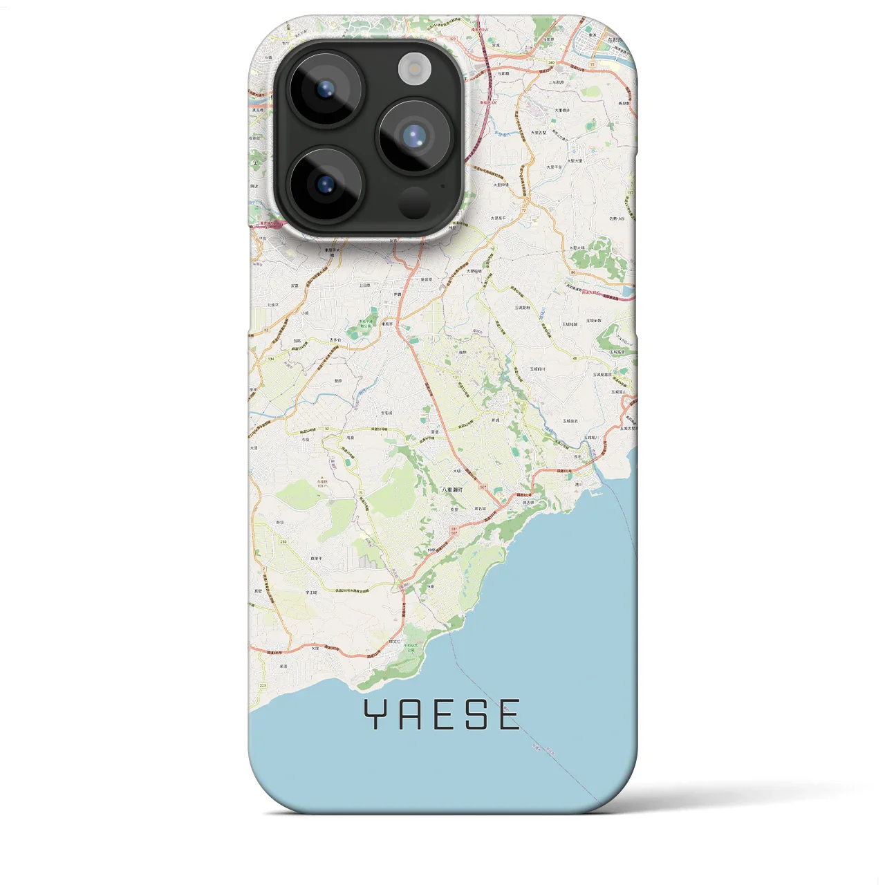 【八重瀬(沖縄県)】地図柄iPhoneケース(バックカバータイプ)