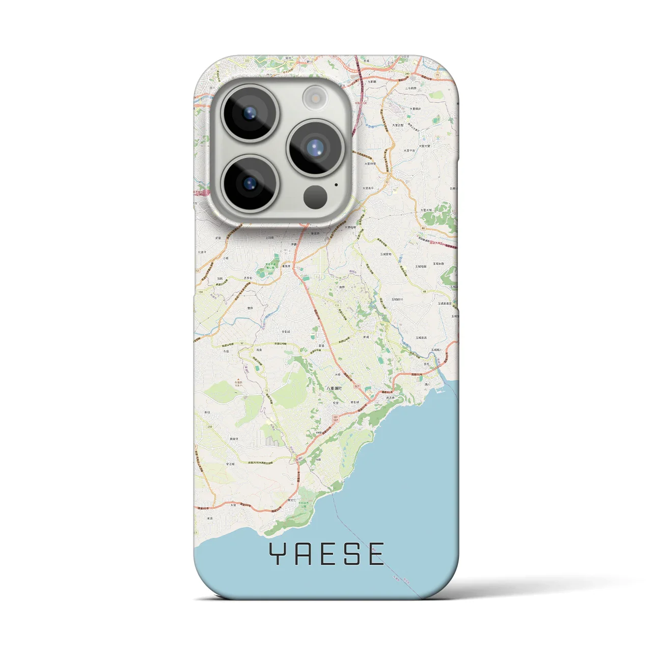 【八重瀬(沖縄県)】地図柄iPhoneケース(バックカバータイプ)