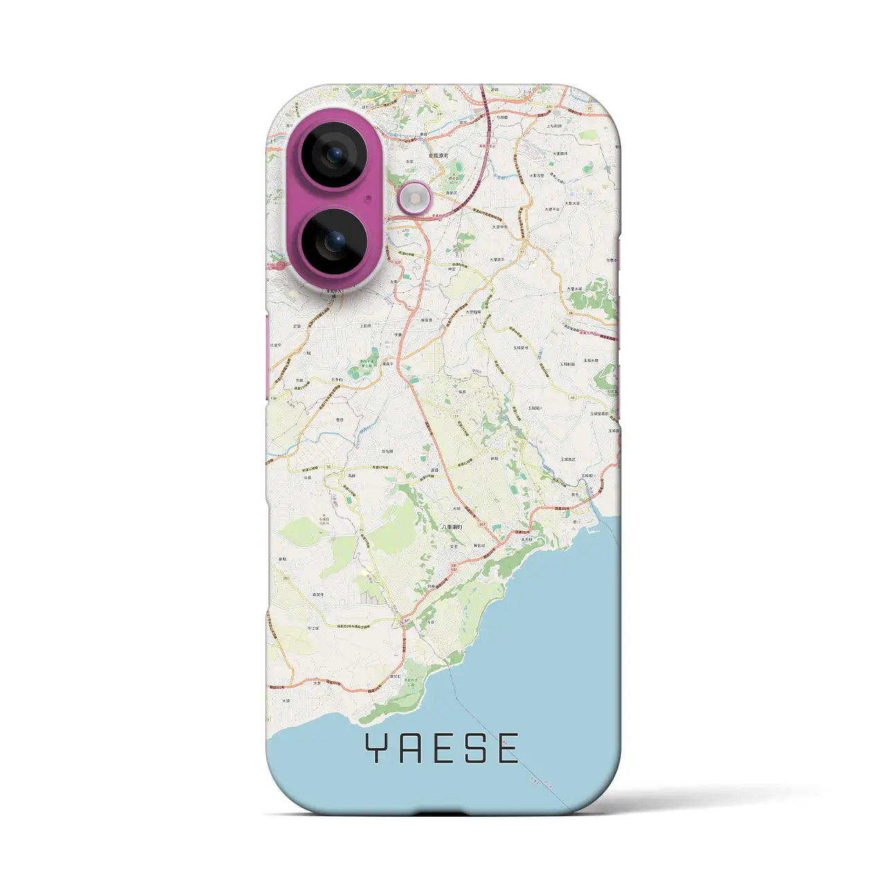 【八重瀬(沖縄県)】地図柄iPhoneケース(バックカバータイプ)