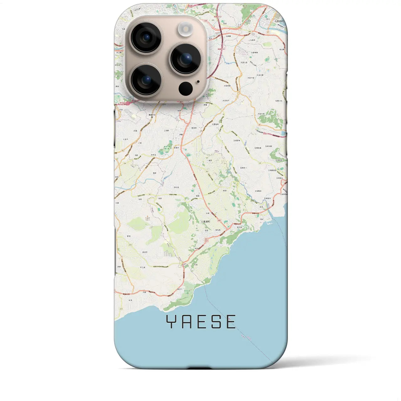 【八重瀬(沖縄県)】地図柄iPhoneケース(バックカバータイプ)