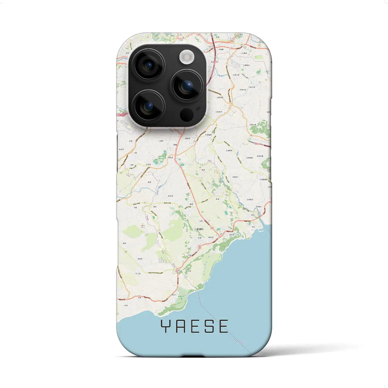 【八重瀬(沖縄県)】地図柄iPhoneケース(バックカバータイプ)