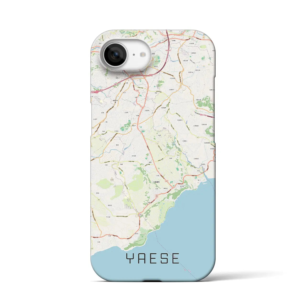 【八重瀬(沖縄県)】地図柄iPhoneケース(バックカバータイプ)