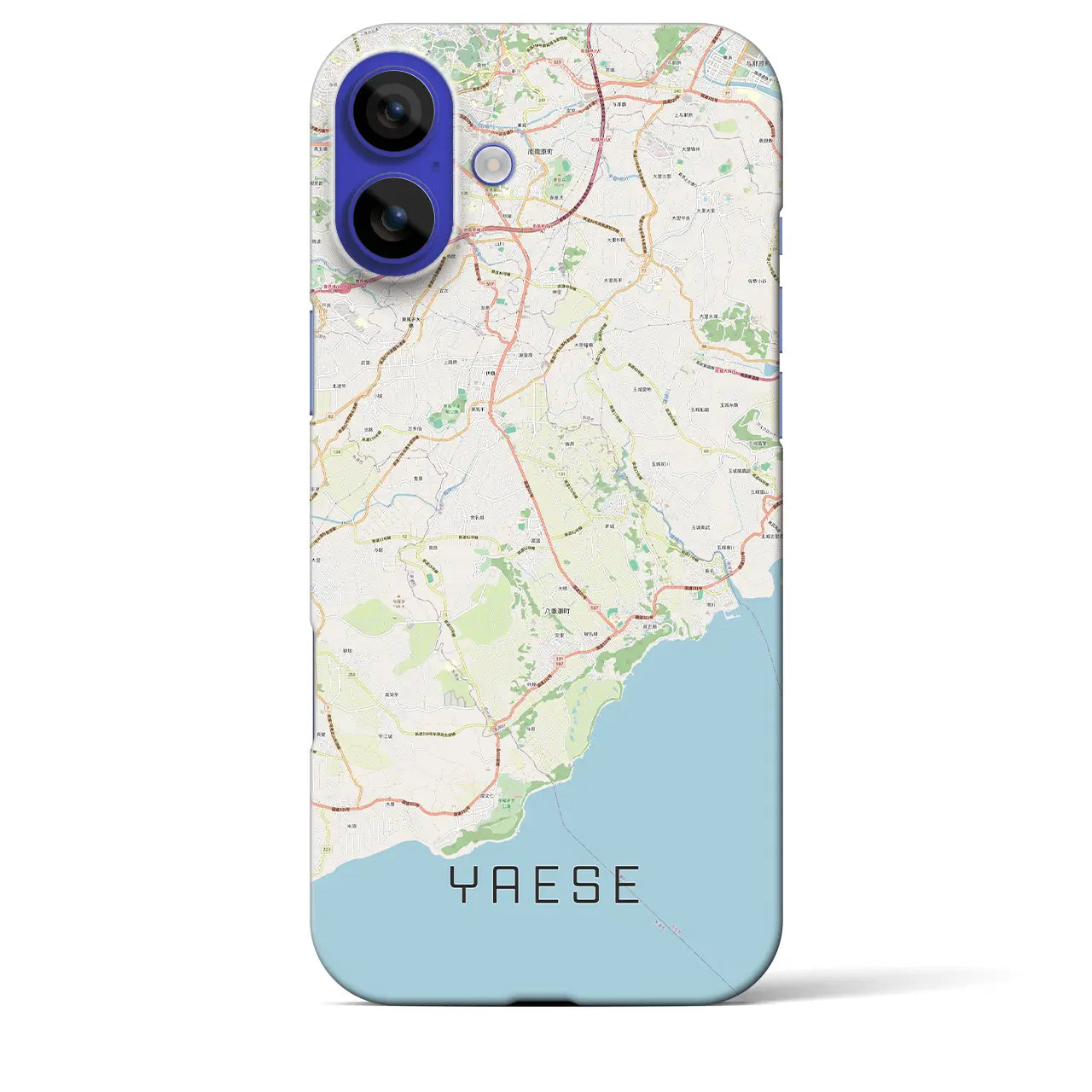 【八重瀬(沖縄県)】地図柄iPhoneケース(バックカバータイプ)