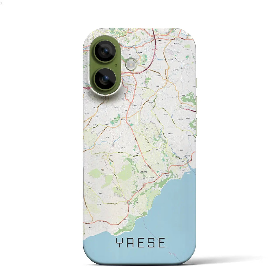 【八重瀬(沖縄県)】地図柄iPhoneケース(バックカバータイプ)ブラック・iPhone 17 Pro Max 用