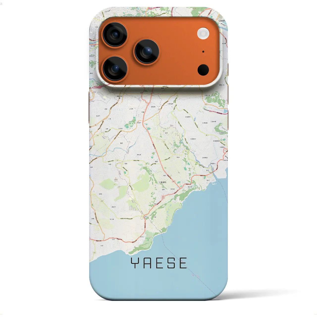 【八重瀬(沖縄県)】地図柄iPhoneケース(バックカバータイプ)