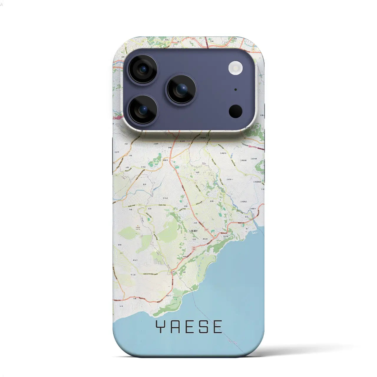 【八重瀬(沖縄県)】地図柄iPhoneケース(バックカバータイプ)