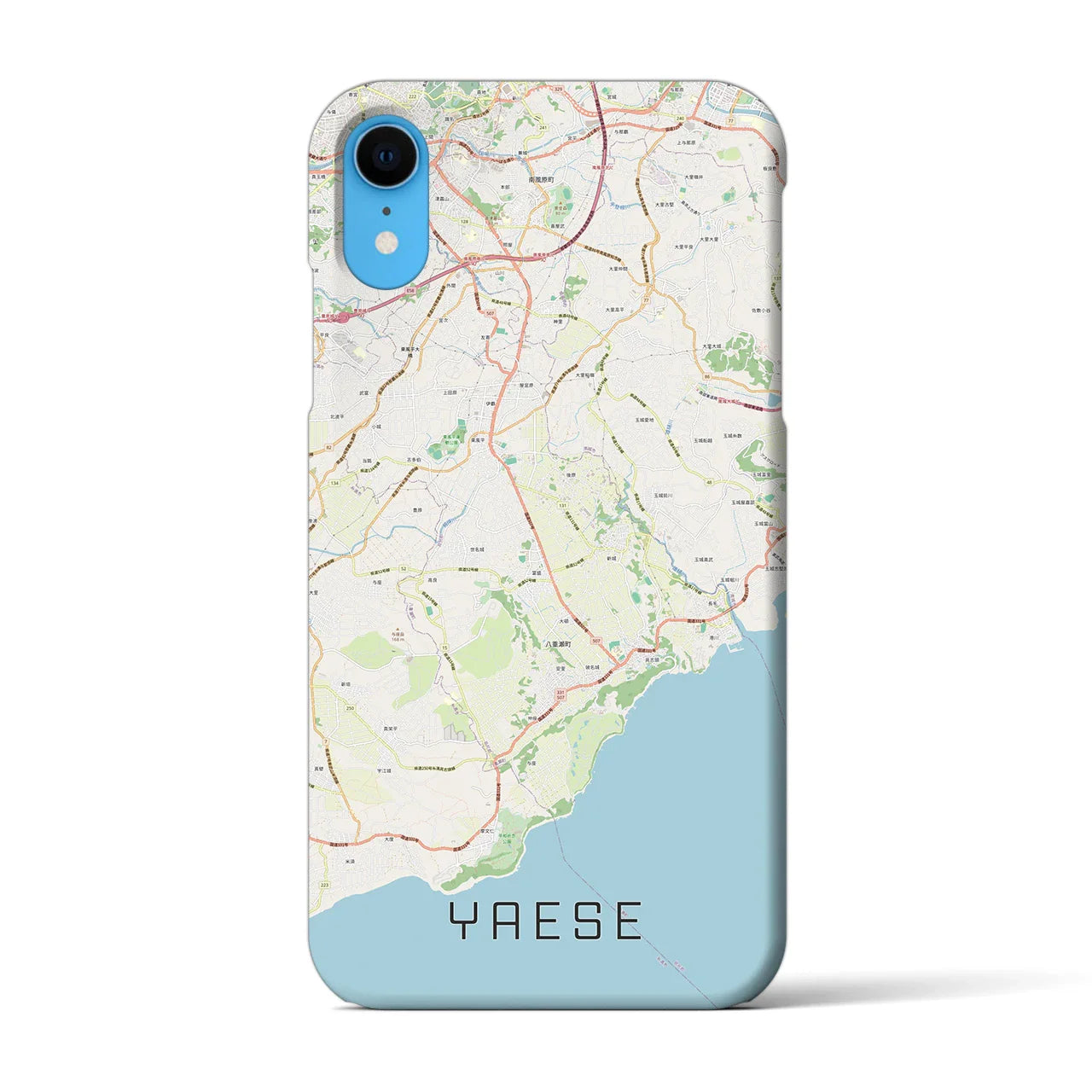 【八重瀬(沖縄県)】地図柄iPhoneケース(バックカバータイプ)