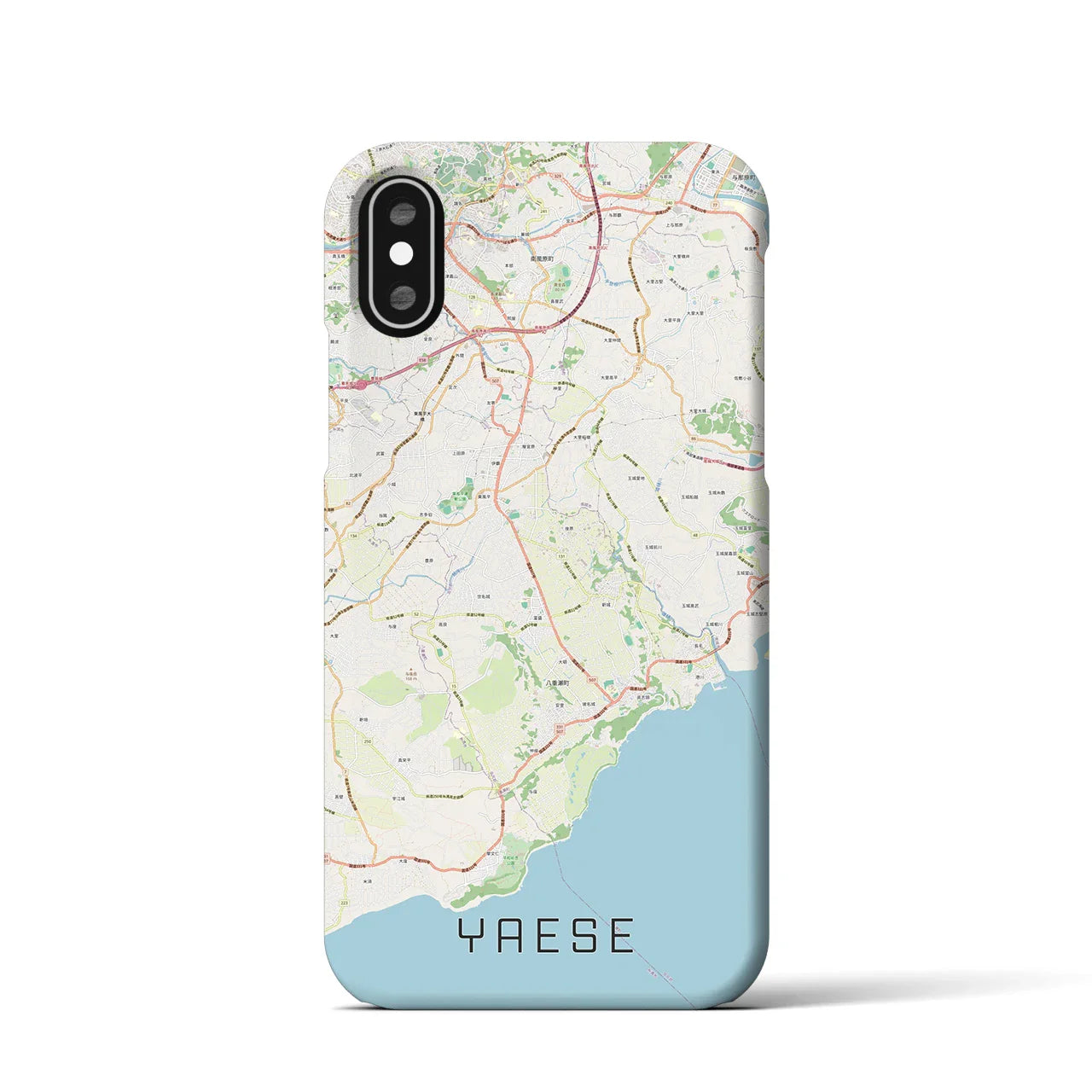 【八重瀬(沖縄県)】地図柄iPhoneケース(バックカバータイプ)