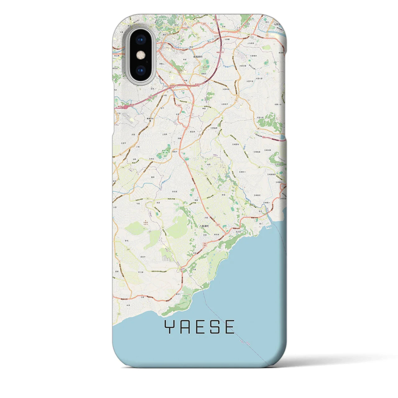 【八重瀬(沖縄県)】地図柄iPhoneケース(バックカバータイプ)