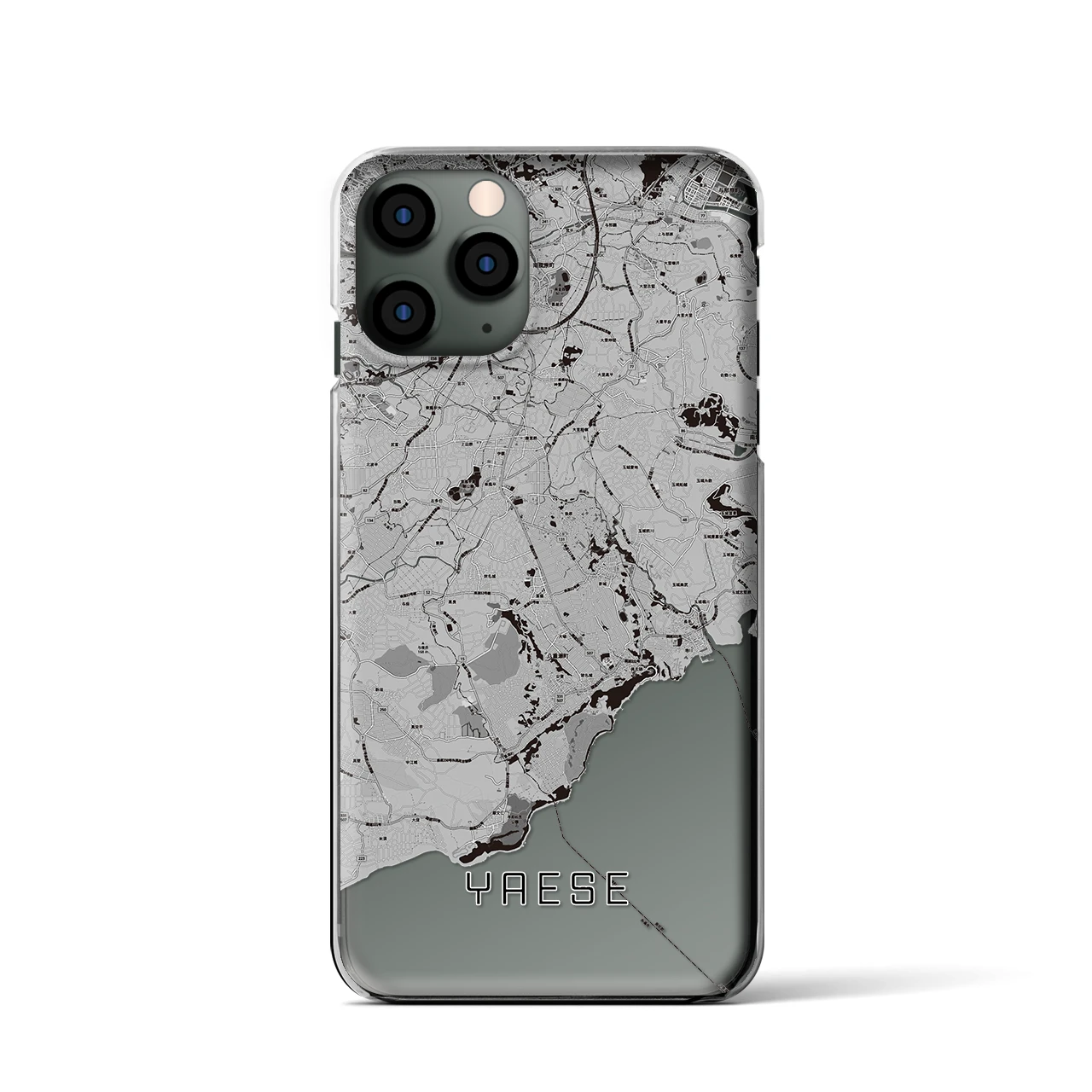 【八重瀬(沖縄県)】地図柄iPhoneケース(クリアタイプ)