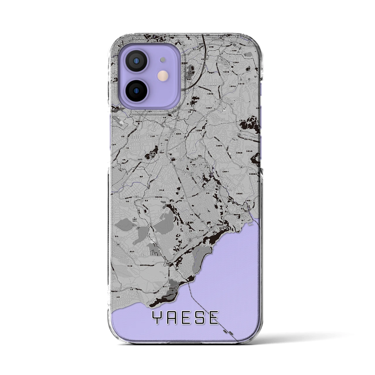 【八重瀬(沖縄県)】地図柄iPhoneケース(クリアタイプ)