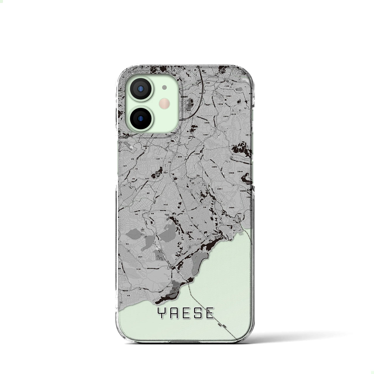 【八重瀬(沖縄県)】地図柄iPhoneケース(クリアタイプ)